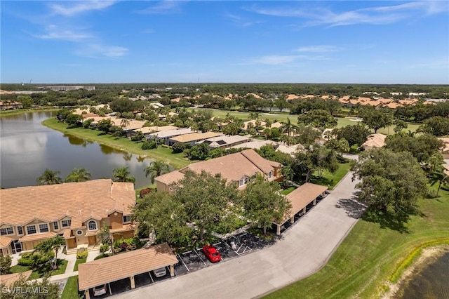 13090 Amberley Ct Unit 1103, Bonita Springs, FL 34135 - aerial view of residential area featuring a nearby body of water