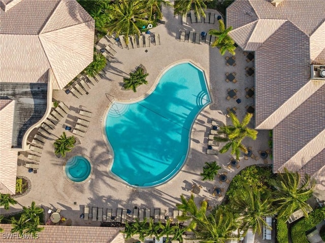 13090 Amberley Ct Unit 1103, Bonita Springs, FL 34135 - aerial view of a pool area