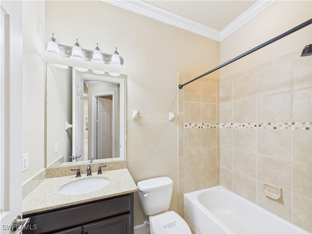 11217 Suffield St, Fort Myers, FL 33913 - bathroom with crown molding, vanity, and  shower combination