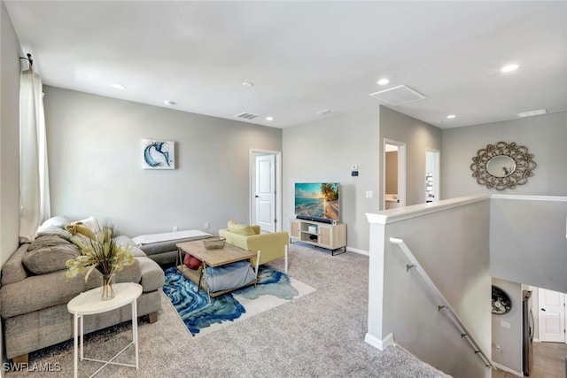 43837 Cattleman Dr, Punta Gorda, FL 33982 - carpeted living area featuring recessed lighting and baseboards