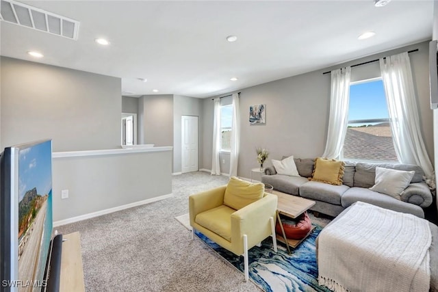 43837 Cattleman Dr, Punta Gorda, FL 33982 - living room featuring recessed lighting and carpet floors