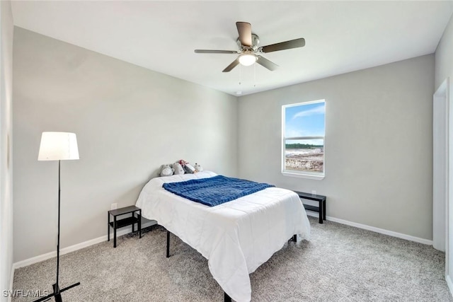 43837 Cattleman Dr, Punta Gorda, FL 33982 - carpeted bedroom with baseboards and ceiling fan