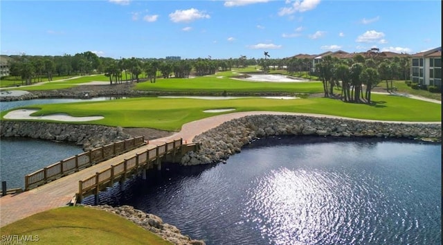 16131 Kelly Woods Dr, Fort Myers, FL 33908 - view of property's community featuring golf course view, a yard, and a water view
