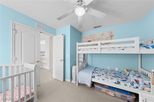 8550 Kingbird Loop Unit 629, Estero, FL 33967 - bedroom featuring light carpet and a ceiling fan