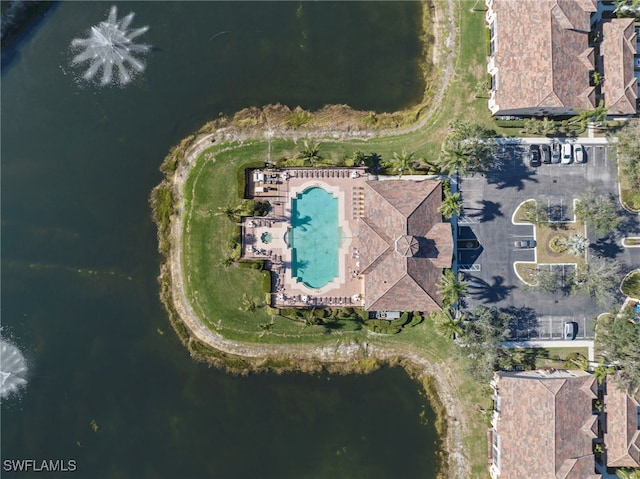 8550 Kingbird Loop Unit 629, Estero, FL 33967 - aerial overview of property's location featuring a pool area