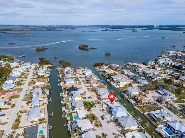 208 Flamingo St, Fort Myers Beach, FL 33931 - aerial view of property and surrounding area featuring nearby suburban area