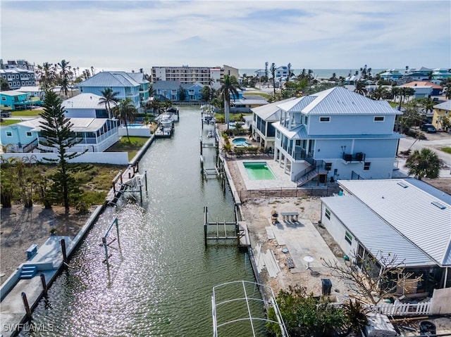 208 Flamingo St, Fort Myers Beach, FL 33931 - aerial view of residential area featuring a large body of water