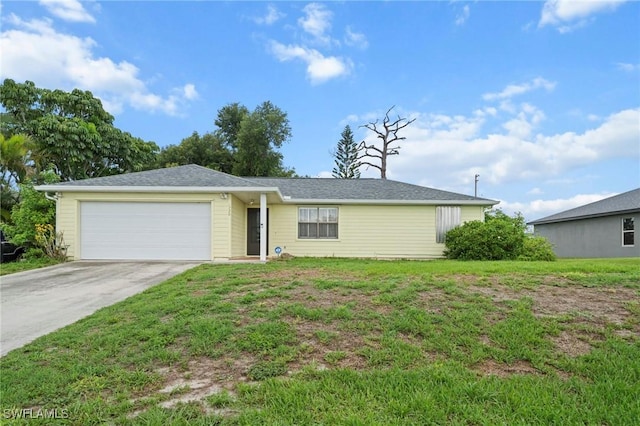 1720 NW 14th Pl, Cape Coral, FL 33993 - ranch-style home with an attached garage, driveway, and a front lawn