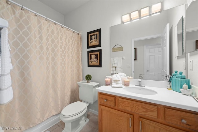 9795 Gladiolus Bulb Loop, Fort Myers, FL 33908 - full bath featuring vanity, tile patterned flooring, and a shower with shower curtain
