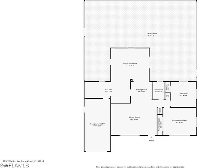 225 SW 43rd Ln, Cape Coral, FL 33914 - view of room layout
