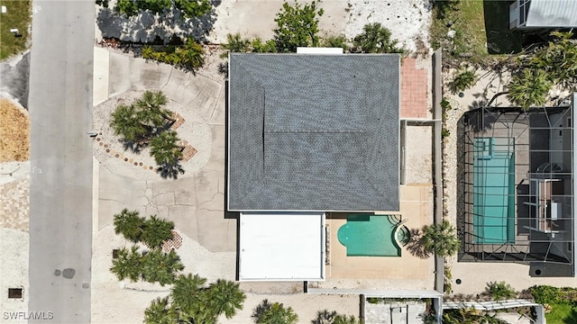 131 Bay Mar Dr, Fort Myers Beach, FL 33931 - view from above of property featuring a pool area