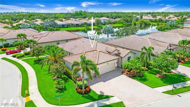 3668 Treasure Cove Ct, Naples, FL 34114 - aerial view of residential area featuring a large body of water