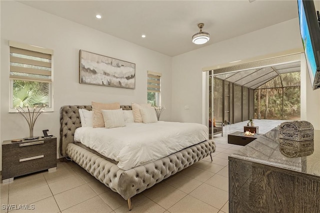 364 Logan Blvd S, Naples, FL 34119 - bedroom with light tile patterned floors, multiple windows, and recessed lighting