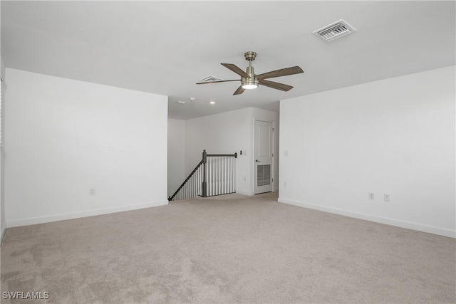 20028 Napa Loop, Estero, FL 33928 - unfurnished room with light colored carpet, a ceiling fan, and recessed lighting