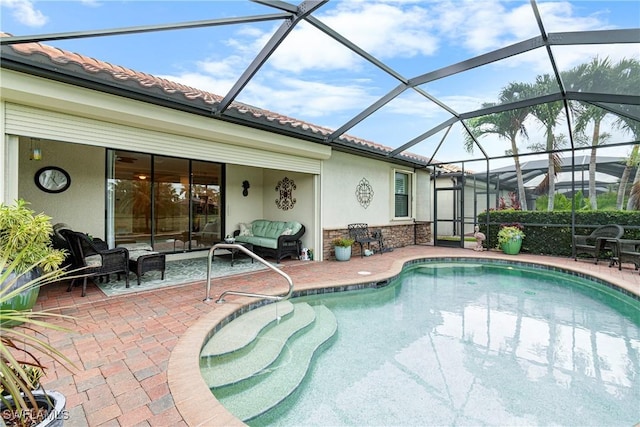 11288 Red Bluff Ln, Fort Myers, FL 33912 - swimming pool featuring a patio area and an outdoor living space