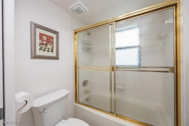 1085 Bald Eagle Dr Unit F409, Marco Island, FL 34145 - full bathroom with toilet and bath / shower combo with glass door