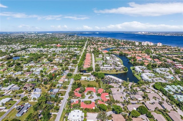 7208 Saint Anns Ct, Fort Myers, FL 33908 - aerial overview of property's location with a large body of water and nearby suburban area
