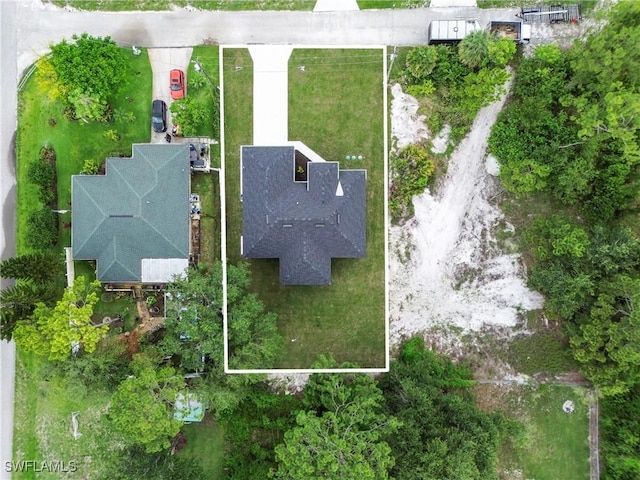 3103 Karen Ave S, Lehigh Acres, FL 33976 - aerial view of property and surrounding area with property parcel outlined