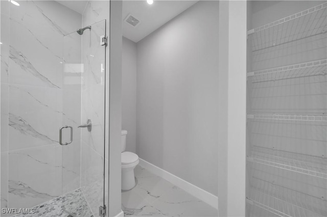 3103 Karen Ave S, Lehigh Acres, FL 33976 - bathroom featuring marble finish flooring, a marble finish shower, and recessed lighting