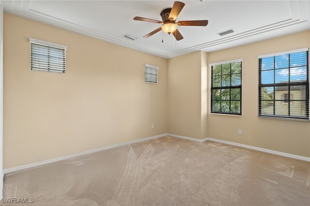 11999 Palba Way Unit 6405, Fort Myers, FL 33912 - empty room with light colored carpet and ceiling fan