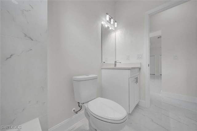2511 23rd St W, Lehigh Acres, FL 33971 - bathroom with vanity and marble finish floors