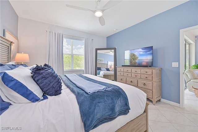 4209 Bloomfield St, Fort Myers, FL 33916 - bedroom featuring light tile patterned floors and ceiling fan