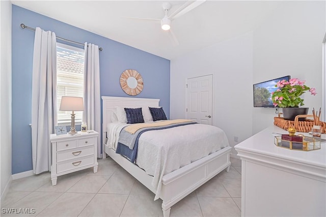 4209 Bloomfield St, Fort Myers, FL 33916 - bedroom with light tile patterned flooring and a ceiling fan
