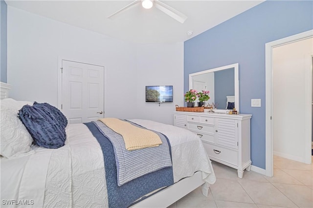 4209 Bloomfield St, Fort Myers, FL 33916 - bedroom with light tile patterned floors and ceiling fan