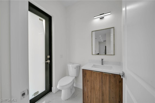 3513 36th St SW, Lehigh Acres, FL 33976 - bathroom with vanity and marble look tile flooring
