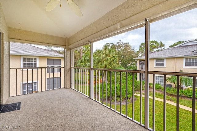 2852 Aintree Ln Unit K201, Naples, FL 34112 - balcony featuring a ceiling fan