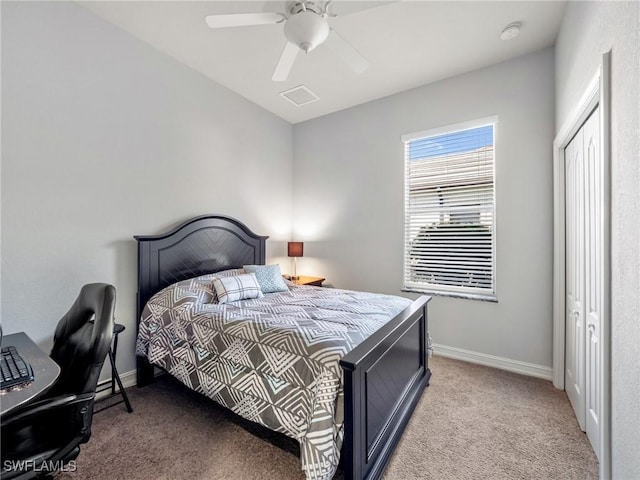 2705 SW 30th Ter, Cape Coral, FL 33914 - bedroom with carpet floors and ceiling fan