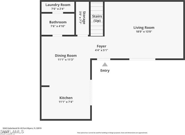 5245 Cedarbend Dr Unit 4, Fort Myers, FL 33919 - view of floor plan / room layout