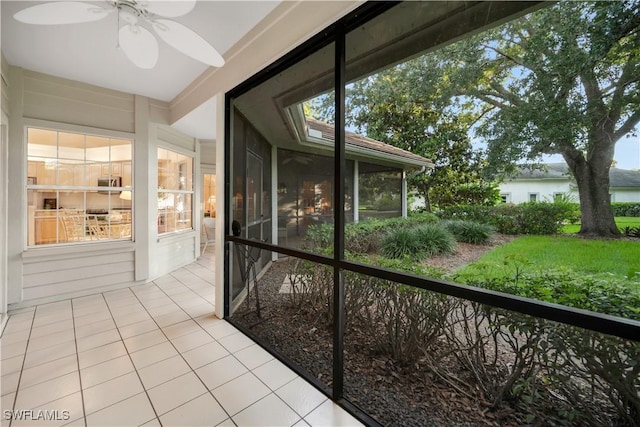 858 Wyndemere Way, Naples, FL 34105 - unfurnished sunroom with ceiling fan