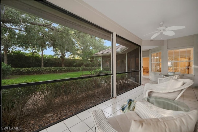 858 Wyndemere Way, Naples, FL 34105 - sunroom with ceiling fan