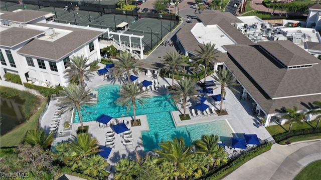 858 Wyndemere Way, Naples, FL 34105 - bird's eye view of a pool area
