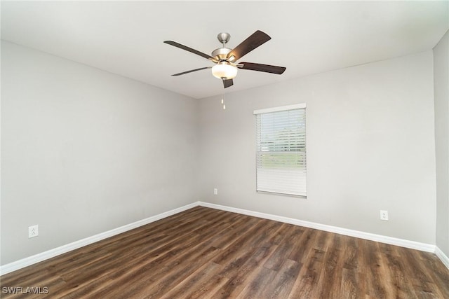 159 Kirby St, Port Charlotte, FL 33954 - empty room featuring dark wood finished floors and a ceiling fan