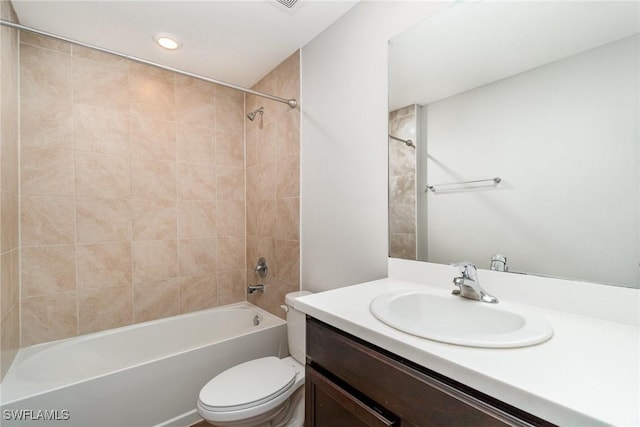 159 Kirby St, Port Charlotte, FL 33954 - bathroom featuring vanity,  shower combination, and recessed lighting