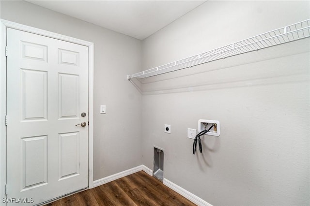 159 Kirby St, Port Charlotte, FL 33954 - laundry room with hookup for an electric dryer, washer hookup, and dark wood finished floors