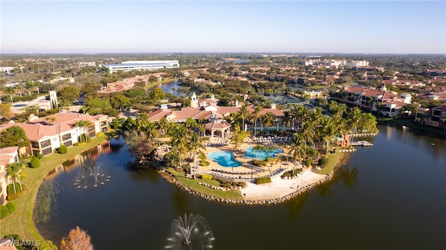 8608 Via Rapallo Dr Unit 206, Estero, FL 33928 - aerial perspective of suburban area with a nearby body of water and a pool