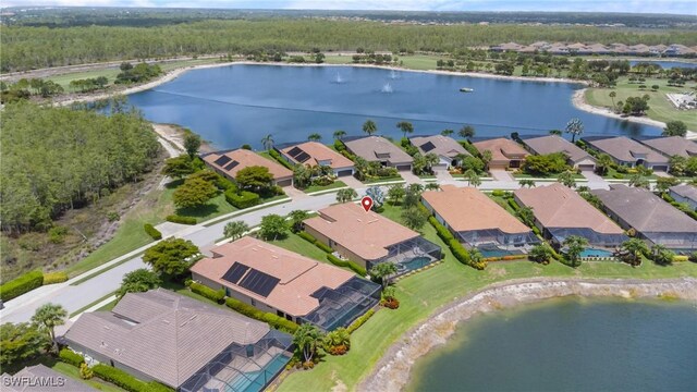 8888 Savona Ct, Naples, FL 34119 - aerial view of residential area featuring a nearby body of water