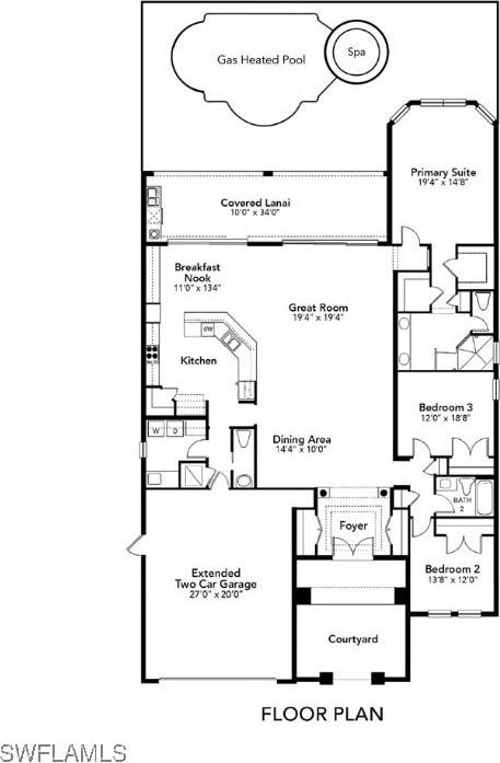 8888 Savona Ct, Naples, FL 34119 - view of property floor plan