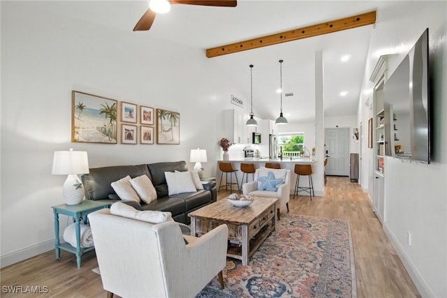 162 Pebble Shores Dr Unit 203, Naples, FL 34110 - living area featuring a ceiling fan and light wood-type flooring