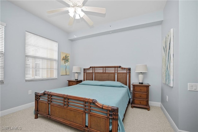3724 Agualinda Blvd Unit 201, Cape Coral, FL 33914 - carpeted bedroom featuring baseboards and ceiling fan