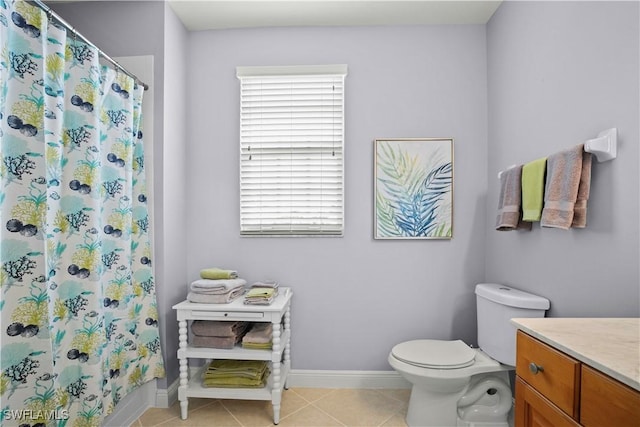 3724 Agualinda Blvd Unit 201, Cape Coral, FL 33914 - bathroom featuring vanity, a shower with curtain, and tile patterned flooring