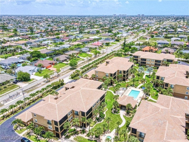 3724 Agualinda Blvd Unit 201, Cape Coral, FL 33914 - aerial view of residential area with a pool