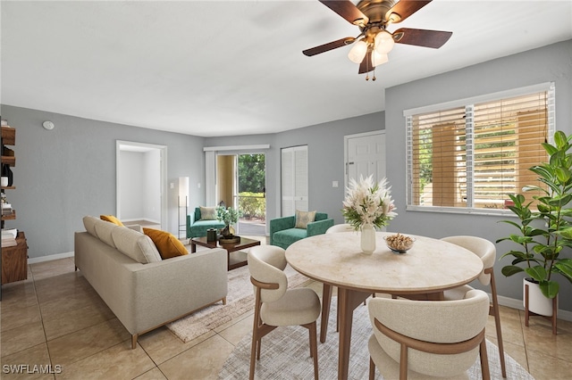 3140 Seasons Way Unit 510, Estero, FL 33928 - living area featuring ceiling fan and light tile patterned flooring