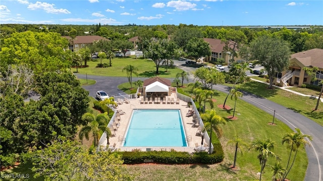 3140 Seasons Way Unit 510, Estero, FL 33928 - aerial view of residential area featuring a pool