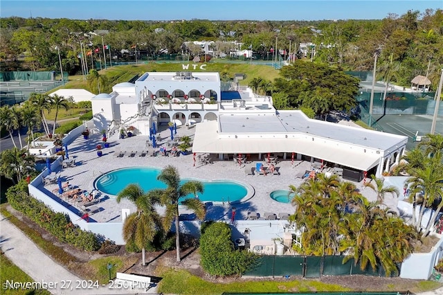 3313 Europa Dr Unit 214, Naples, FL 34105 - aerial view of a pool