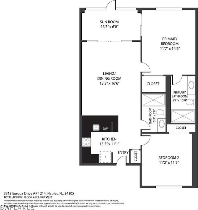 3313 Europa Dr Unit 214, Naples, FL 34105 - view of property floor plan