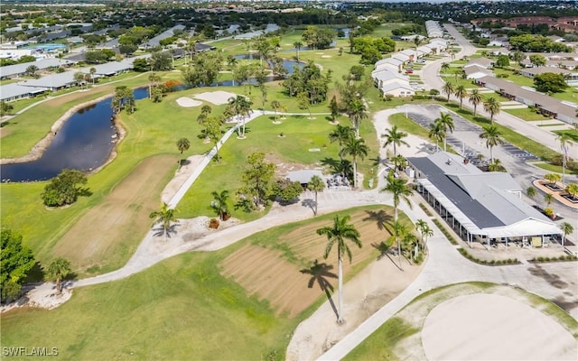 6884 Sandtrap Dr Unit 4, Fort Myers, FL 33919 - aerial overview of property's location featuring a nearby body of water, nearby suburban area, and a local golf course